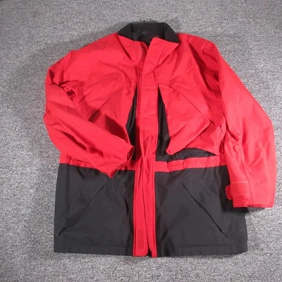 J.Crew куртка мужская S красный черный Colorblock парка Storm клапан открытый пальто гребец - Изображение 1 из 4