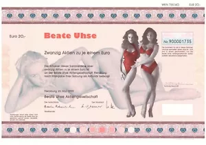 Lot 5 x Beate Uhse Aktie, seltene rote Aktie über 20 Euro - Bild 1 von 1