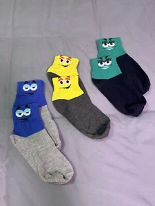 Calcetines Emoji 3 Pares Nuevos TALLA 5-10 Funny Emotions Rostros Escuela - Imagen 1 de 5