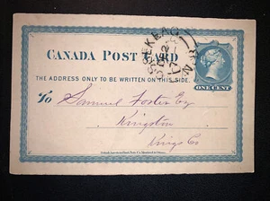 Canada - Rare Commercial Stationery, Ossekeag to kingston kings NB . Split Ring - Imagen 1 de 4
