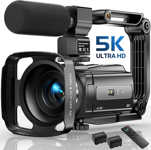 Camara De Video 5k Profesional 48MP Para Youtube Con WiFi Microfono Remoto Y USB - Picture 1 of 12