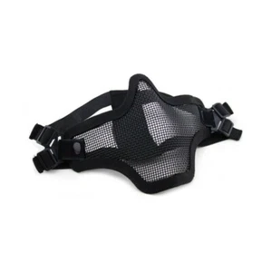 MASCHERA FACCIALE NERA SOFTAIR RETE METALLICA TAN KR001B AIRSOFT TACTICAL MASK - Foto 1 di 1
