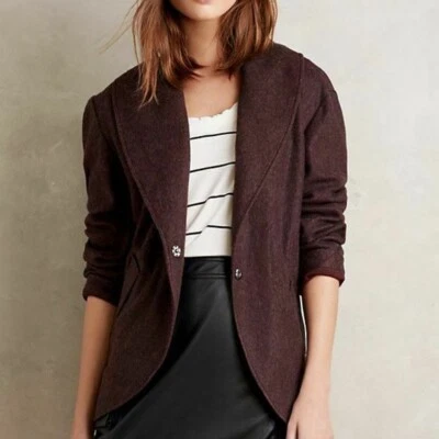 Chaqueta Anthropologie Lilka Fleeced Cocoon Talla S D36 Foto 1 de 3