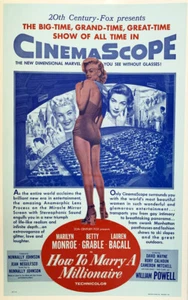 Tarjeta ventana CÓMO CASARSE CON UN MILLONARIO Marilyn Monroe Benton - Imagen 1 de 1