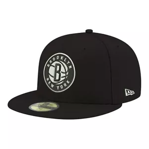 Brooklyn Nets NBA Team Color New Era 59Fifty Fitted Hat/Cap Size 7 1/2 - Picture 1 of 7