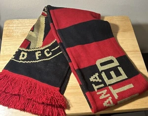 Ruffneck ATLANTA UNITED Scarf MLS Soccer Red Black Stripes 2017 Inaugural Year - Picture 1 of 5