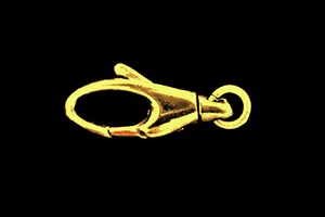 13 mm 18k 18kt MASSIVES GELBGOLD Karabiner Designer ausgefallener Drehverschluss HERGESTELLT IN DEN USA - Bild 1 von 4