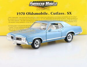 ERTL 1/18 Scale Oldsmobile Cutlass Sx 1970 Blue Diecast Car Model Toy