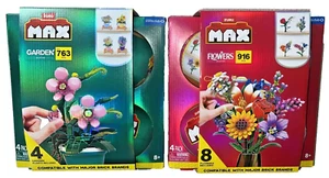 ZURU MAX BUILDING SETS FLOWERS & GARDEN COLLECTION 8 SETS New - Picture 1 of 10