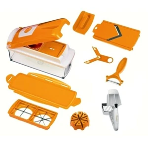 Genius -Nicer Dicer Plus Gemüseschneider "Apricot" + Scheibenschneider 12-tlg. - Bild 1 von 4