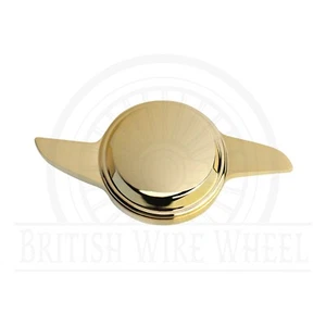 2 Ear Swept Gold Knock Off Spinner Cap for Lowriders | Single | 2ND QUALITY - Picture 1 of 30