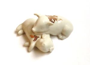 Vintage 1995 Lenox China Jewels Collection 2 Piglets Porcelain Figurine - Picture 1 of 7