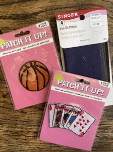 Sewing Notions Iron-On Patches Royal Flush Poker Card Hand Gambling basketball - Picture 1 of 7