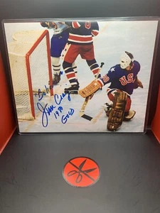 JIM CRAIG TEAM USA "1980 GOLD" MIRACLE GOALIE SIGNED 8x10 PHOTO - Picture 1 of 1