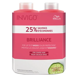 Wella Invigo Brilliance Shampoo & Conditioner Coarse 33.8oz Duo / Set - Bild 1 von 1