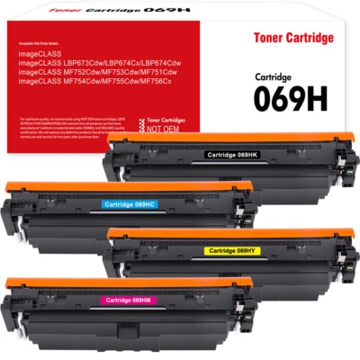 Toner Cartridge 069 H Compatible For Canon 069H MF752Cdw MF756Cx MF753Cdw lot - Image 1 of 4