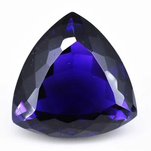 50 Ct Blue Topaz Trillion Shape jewelry making Loose gemstone - Picture 1 of 4