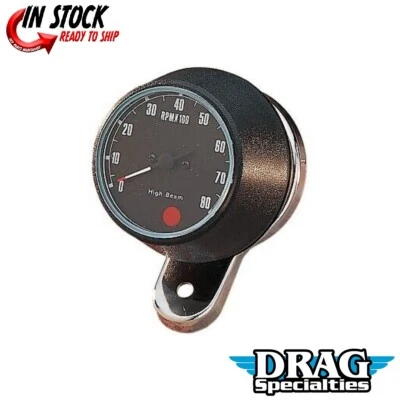 Tacómetro Drag Specialties DS-243941 negro 8000 RPM Foto 1 de 3