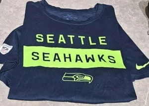 NIKE - SEATTLE SEAHAWKS - Navy Poly Cloth, Herren SS, Logo Print Athletic T.Shirt (XL) - Bild 1 von 3