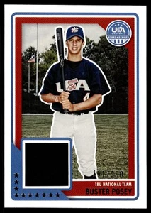 2023 Panini Stars & Stripes BUSTER POSEY MATERIAL RELIC 101/250 USAM-BP - Picture 1 of 2