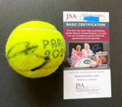Pelota de tenis Dunlop usada firmada por Andy Murray 2024 los Juegos Olímpicos de París último partido JSA Foto 1 de 3