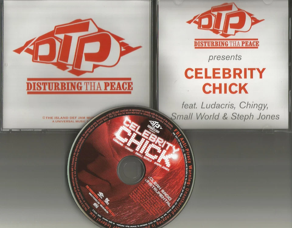 Chingy Ludacris DISTURBING THA PEACE Celebrity Chick INSTRUMENTAL CLEAN PROMO CD - Image 1 of 1