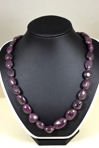 RUBIN KETTE COLLIER 598,00ct.! Classic Schmuck Edelstein Halskette Heilstein NEU - Bild 1 von 4