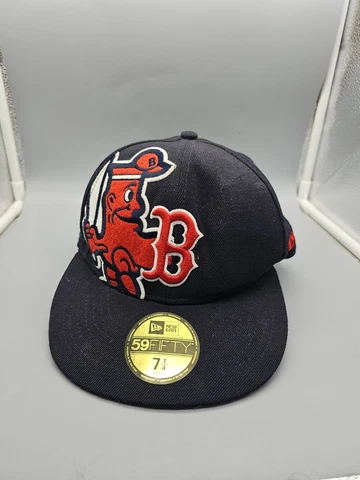 Boston Red Sox New Era 59 MLB Blue 7 1/4 Hat Anthropomorphic Mascot Cover