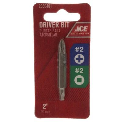 ACE Hardware 2060481 #2 Phillips PH2 / #2 Square Double Ended Driver Bit 2" Long - Image 1 of 4