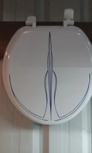 Hand Painted Pin Stripped Toilet Seat - Picture 1 of 1