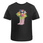 "Flowers In Wellies" Męskie / Damskie Bawełniane T-shirty (TA0729793)