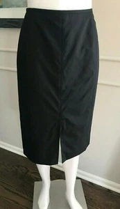 J. Crew Woman's Skirt Black 100% Wool size 6 excellent condition - Picture 1 of 6