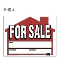 Hy-Ko - 18x14 Home For Sale - House Shaped Sign Kit w Stand -Corrugated plastic￼