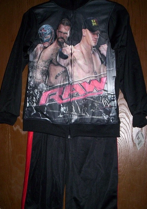 WWE RAW Chaqueta Pantalones Conjunto NUEVO Niño 4/5 John CENA Chaqueta Rey Mysterio Batista EE. UU. Foto 1 de 1