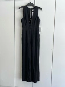ASTR The Label 'Just Dance' Tuta con scollo a V a gamba larga, XS - Nero - Foto 1 di 12