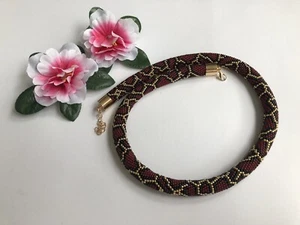 Gehäkelte Perlenkette Glasperlen Miyuki Handarbeit - Bild 1 von 2