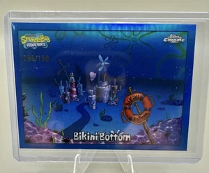 Parte inferior de bikini 2025 Topps cromada Bob Esponja refractor azul/150 Bob Esponja - Imagen 1 de 3