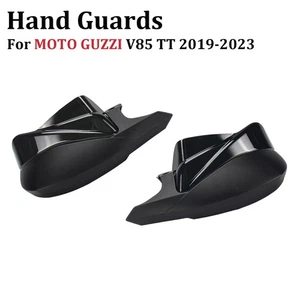 Hand Guard With Black Extension Wind Deflector For MOTO GUZZI V85 TT 2019-2023 - Picture 1 of 9