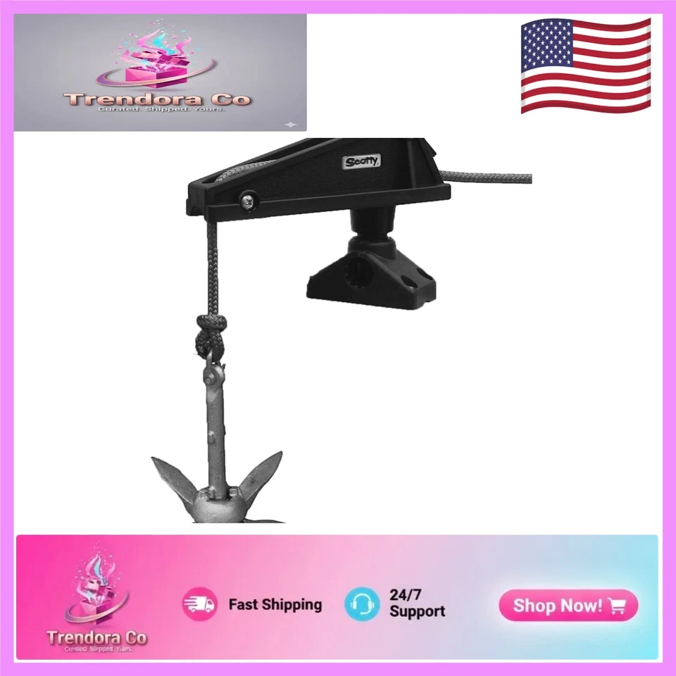 Scotty Black Anchor Lock with Side Deck Mount –Effortless Fishing Adjustments - Image 1 of 3
