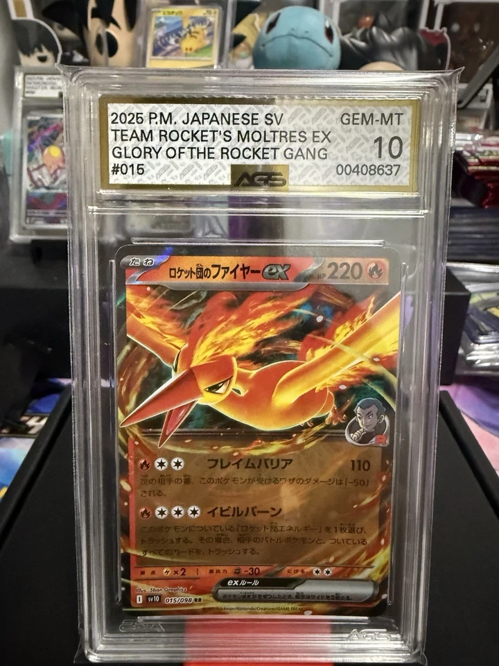 Team Rocket's Moltres ex 015/098 Sv10: The Glory of Team Rocket Rr  Ags 10 - Image 1 of 1