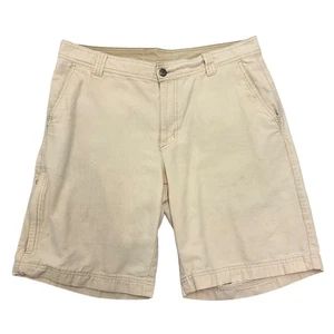 Columbia Chino Shorts Relaxed Fit Beige Mens 34W 10L 100% Cotton - Picture 1 of 15
