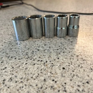 Craftsman 12 Point 1/2 inch drive Sockets SAE set of 5 - Picture 1 of 11