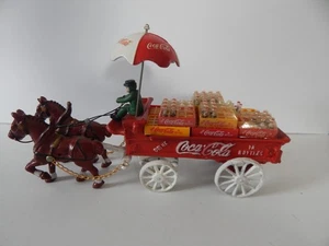 Vintage Coca Cola Wagen Gusseisen komplett mit Fahrer, Flaschen sehr guter Zustand - Bild 1 von 10