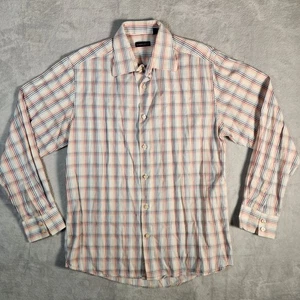 Structure Hemd Herren Medium weiß kariert gestreift Preppy Business Freizeit - Bild 1 von 10