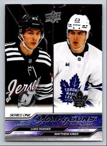 2023-24 YOUNG GUNS CHECKLIST LUKE HUGHES/MATTHEW KNIES CL ROOKIE NEW - Picture 1 of 2