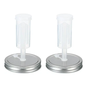 Fermentation Kit, 2 Mason Jars Fermenting Lids with 2 Airlocks for Fermenting... - Foto 1 di 6