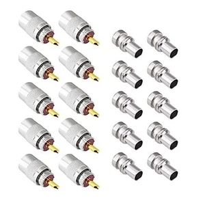 PL-259 Coaxial Connectors UHF Male Solder Connector Plug 50 Ohm Coax3543 - Zdjęcie 1 z 6