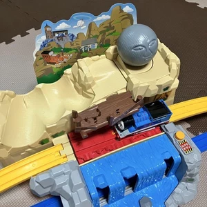 Plarail Thomas Series Boulder Rolling Mountain Set Tested Rare Toy Train - Picture 1 of 12