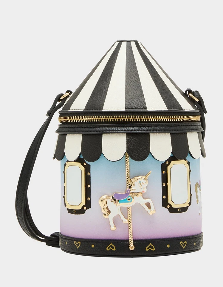 Bolso Bandolera Preamado BETSEY JOHNSON Kitsch Spin Me Carrusel LIGHTS UP Unicornio Foto 1 de 4