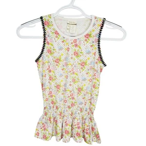 Matilda Jane Kids Hello Lovely In the Garden Tank Top Size 8 Floral Polka Dot - Picture 1 of 7